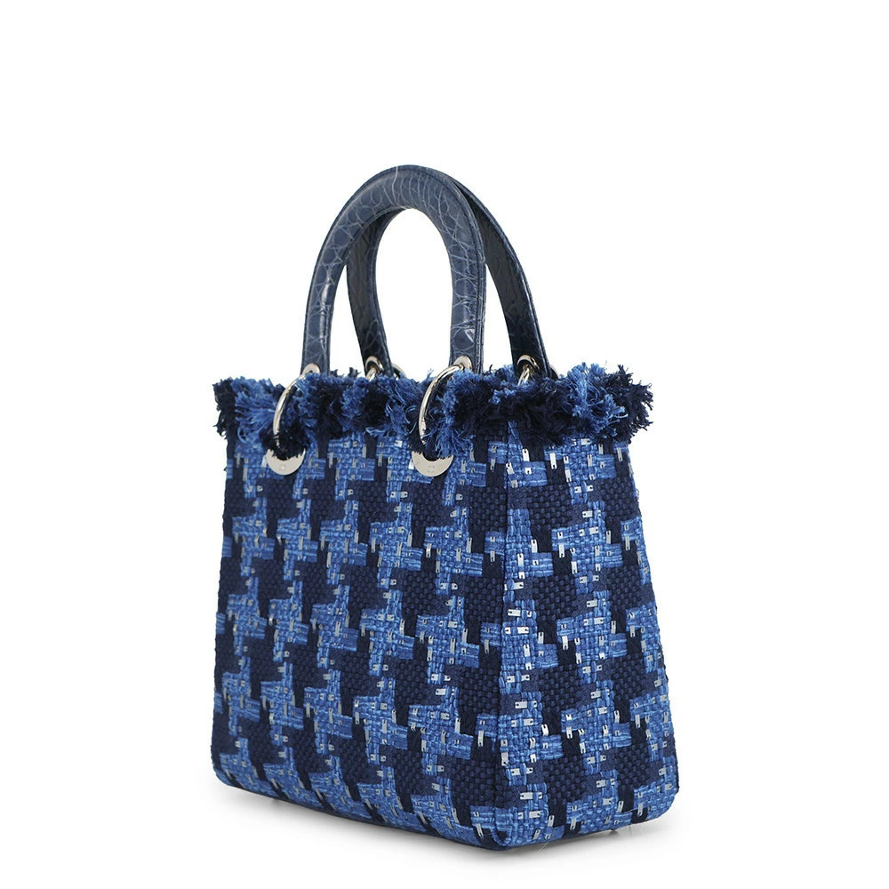 Christian Dior handbag Lady Tweed bag - Picture 2 of 12
